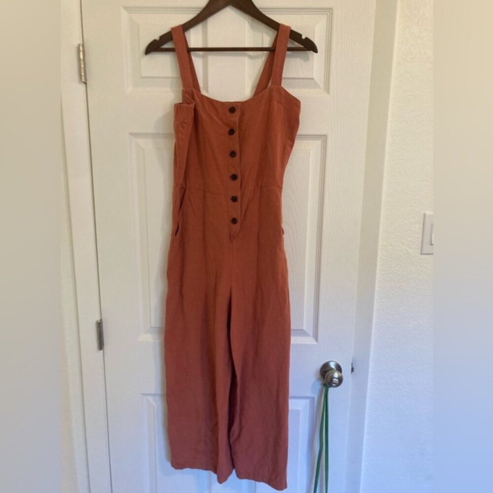 tentree Terracotta Jumpsuit with Button Front (size S)